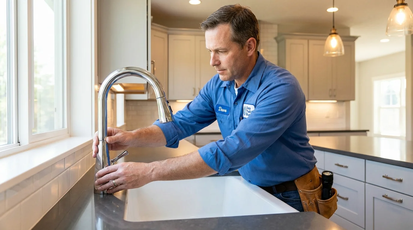 Kitchen faucet installation by Johns Plumbing LLC in Bixby