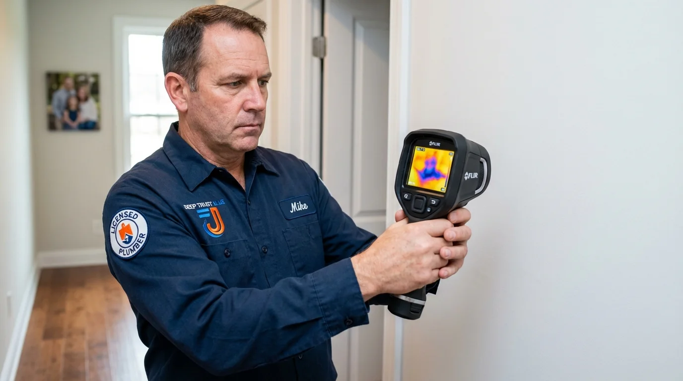 Thermal imaging leak detection by Johns Plumbing LLC in Bixby